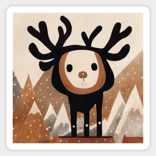 Scandinavian Style Reindeer in perfect nursery neutrals Sticker